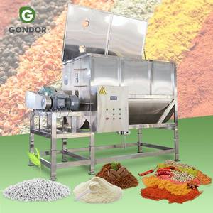 Mélangeur à ruban chauffant double hélice horizontal pour pâtes, 100, 500, 1000, 2000 kg, mélangeur de poudre sèche pour engrais - Product Image 1