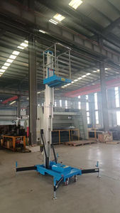 Fabriqué en Chine <span class=keywords><strong>nettoyage</strong></span> de vitres 6 M 8 M 10 M mât unique hydraulique en alliage d'aluminium échelles de travail aérien ascenseur - Product Image 5