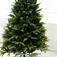 Sapin de Noël artificiel en PE/PVC 1,8m-2,1m, faux pin de luxe au toucher réaliste pour vitrine de centre commercial, décoration de fêtes