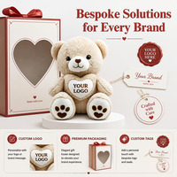 Ours en peluche personnalisé « Happy Every Day », animal en peluche brodé en forme de cœur, jouet doux pour cadeau d'anniversaire, vente en gros OEM ODM en vrac