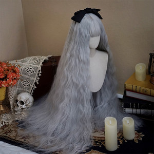 Peluca Dorada de Anime de 44 Pulgadas, Ultra Larga, con Diseño de Rosas, Fibra Sintética Resistente al Calor, Perfecta para Halloween, Color Plata - Product Image 4