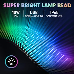 Insegne <span class=keywords><strong>LED</strong></span> Pubblicitarie Giganti Scorrevoli e Luminose, Flessibili USB 5V, Controllo Bluetooth tramite App, Display Testo Personalizzabile - Product Image 4