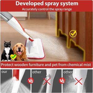 New Custom Logo Portable Detachable 360 Rotary Floor <b>Cleaning</b> Tools Hand-free Spray Microfiber Flat <b>Mop</b> for Floor <b>Cleaning</b> - Product Image 2