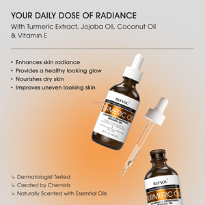 Private Label Turmeric Oil Face Whitening Brightening Kojic Acid Turmeric Face Serum Oil for <strong>Skin</strong> Lightening Anti Dark Spot - Product Image 5