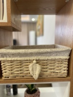 Panier de rangement en osier et rotin de fournisseurs bon marché avec couvercle pour solution d'organisation du linge