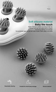 Masajeador de cuero cabelludo de buena calidad, masajeador de cabeza de pelo de mano impermeable, productos portátiles de masaje de cabeza de luz roja - Product Image 3