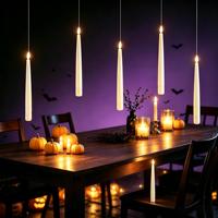 Bougies LED flottantes sans flamme, à piles, avec télécommande magique, pour décorations d'Halloween et de Noël