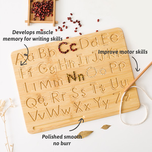 Jouets en bois de style nordique, éducation préscolaire, alphabet, animaux, puzzles de correspondance de formes, accessoires de photographie pour nouveau-nés, éducatifs - Product Image 1