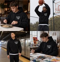 Produsen Hoodie OEM Berkualitas Tinggi, Sablon Logo Custom, Bordir, Streetwear, Oversize, Hoodie Berat Bahan Polyester/Katun untuk Pria