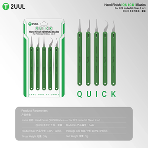 Lame de démontage rapide pour CPU NAND 2UUL DA22, ensemble de couteaux à démonter 5 en 1, grattoir pour puces, couteau à démonter, réparation de téléphones mobiles, pelle pour puces de carte mère - Product Image 6