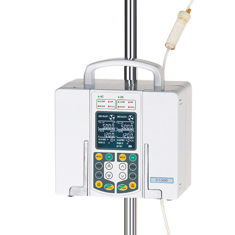 Bomba de infusión médica de doble canal Bomba de infusión iv eléctrica portátil