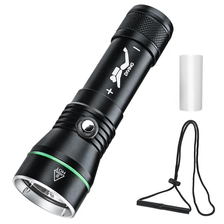 Diving Depth XHP50 Rechargeable Scuba Diving Flashlight Underwater LED 2023 New OEM Brand Professional 110M Camping IP68 75 80