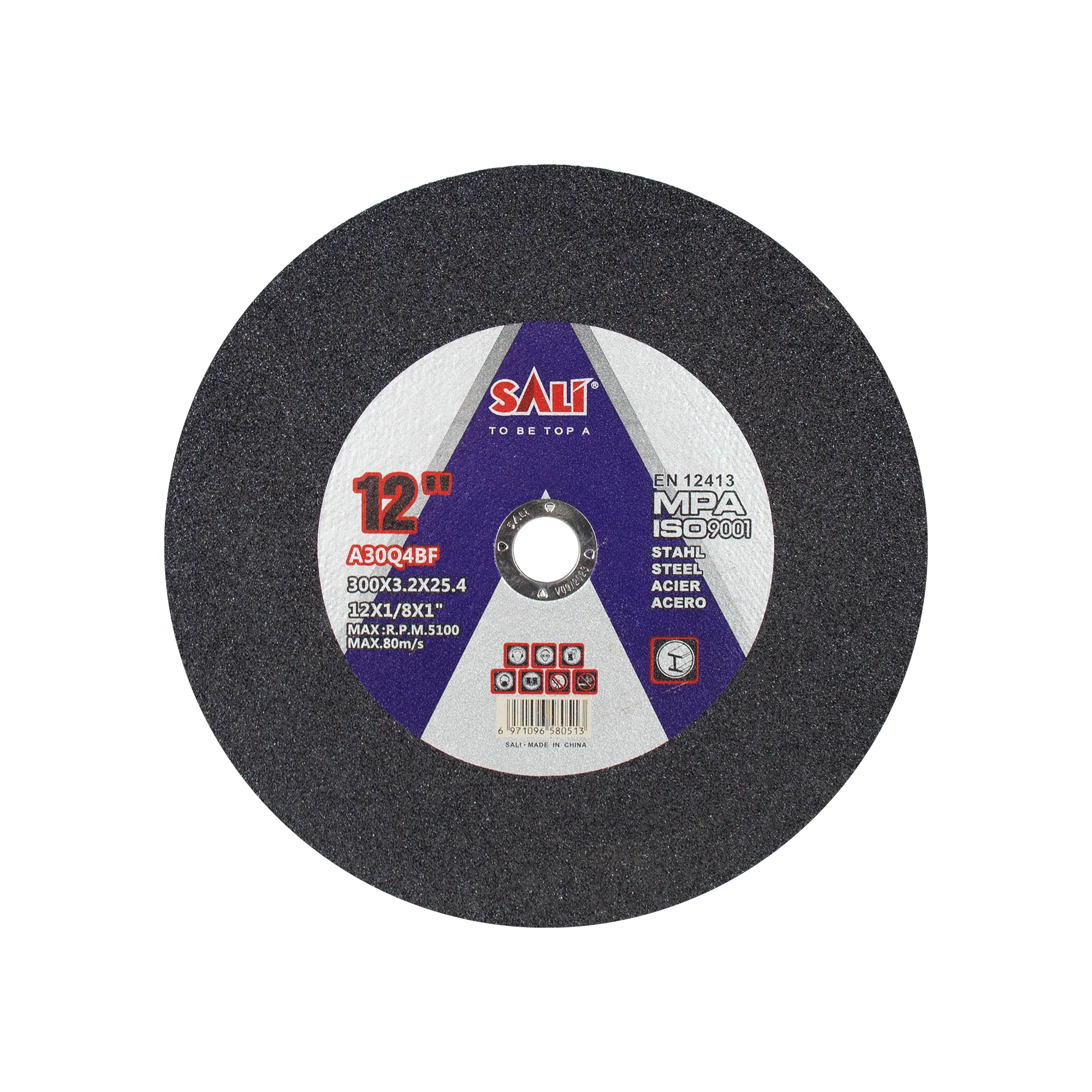 SALI 300x 3.2x25.4mm 12 Inch Black Abrasive schneiden Disc P-S Hard Grit 30 abgeschnitten maschine disc