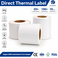 Étiquettes thermiques imperméables 4x6 en rouleau, étiquettes d'emballage vierges, autocollantes, thermiques directes, pour boîtes et colis