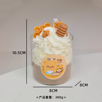Cadeaux uniques Bougies à dessert créatives mignonnes faites à la main Bougie parfumée pour cupcake doux naturel avec pot en verre