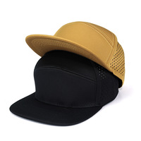 Gorra Snapback de Visera Plana Personalizada al por Mayor con Perforación Láser, Gorra de Béisbol Ajustable Tipo Camionero