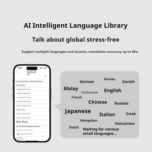 W33 Ai Traductor Auriculares Pantalla táctil Traductor Auricular 164 Idiomas Traductor Auriculares Viajes al extranjero Fácil conversación OWS - Product Image 6