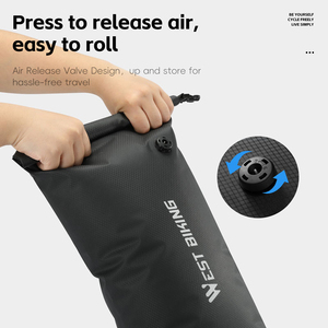 Sac de cadre avant de vélo imperméable 13L pour l'extérieur, en TPU 600D résistant aux rayures, avec sangle détachable, pour guidon - Product Image 3