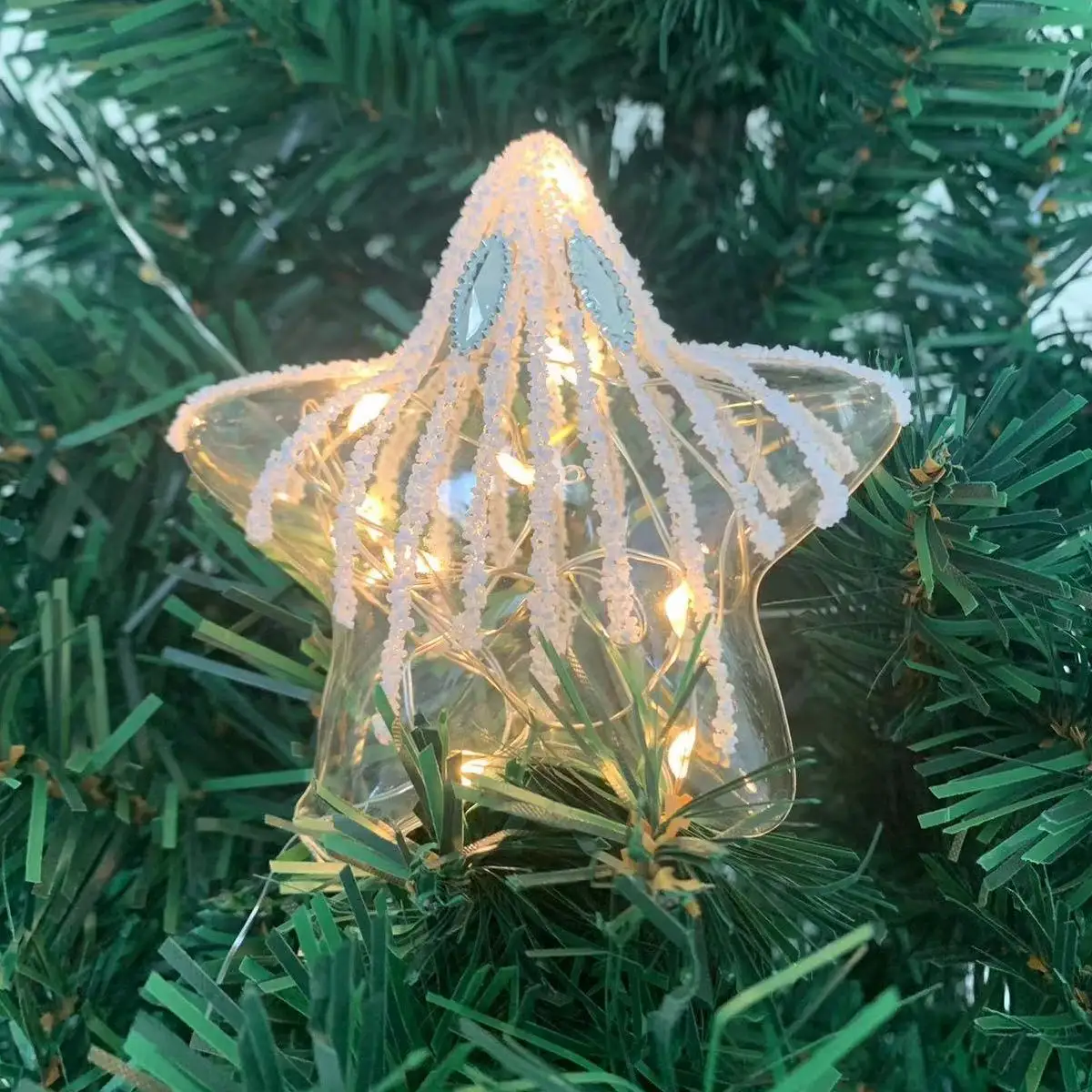 Atacado personalizado 8 cm enfeites decorativos pendurados bolas de vidro de natal de luxo dourado decoração de árvore de natal