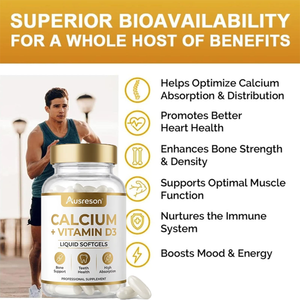 Ausreson OEM Halal <strong>Calcium</strong> Vitamin D3 K2 <strong>Liquid</strong> Softgel Teeth Supplements Bone Density Vitamin <strong>Calcium</strong> +VD3 Softgel Capsules - Product Image 4