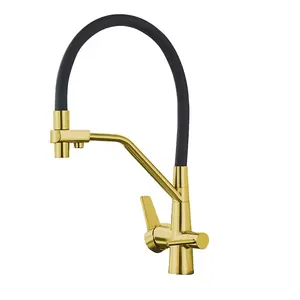 Kangrun 2024 new launch Kitchen faucets sink taps within clean water purifier function two handles 3 way hot and cold water