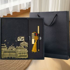 Chinese Style Customized Color 3-in-1 <b>Set</b> Handmade UV Printed Paper Material Promotional Business <b>Gift</b> <b>Set</b> for Company Employee - Product Image 5