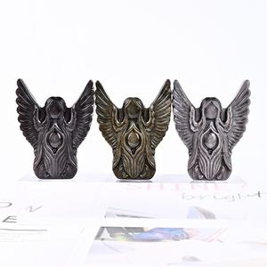 Hand Carved Golden Obsidian Angel <b>Crystal</b> Carvings Figurine <b>Animal</b> Theme Collectible Art Relief Carving - Product Image 1