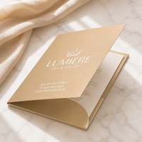 Elegante Carpeta de Presentación para Salón de Belleza y Spa, Personalizada, Formato A4, Paquete de Bienvenida para Membresía, Folleto de Cuidado de la Piel, Funda para Documentos