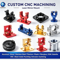 Support de réglage cinématique pour miroir laser CNC en aluminium anodisé 6063 de haute précision pour systèmes de traitement laser industriels