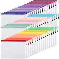 Transparent, imperméable et personnalisable avec des options de couleur. Sac de rangement en maille format A4 pour ranger les fournitures scolaires et les papiers d'art