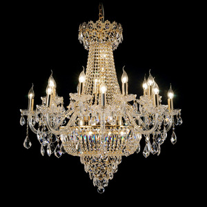 Lámpara de Araña de Cristal Estilo Europeo para Salas de Estar con Techos Altos, Lujosa y Elegante, Adecuada para Escaleras de Dúplex, Vestíbulos de Hotel - Product Image 1