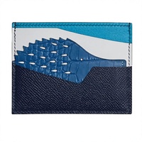 Portefeuille de poche en cuir ultra fin Eposm, design original, en cuir de vachette, porte-cartes court