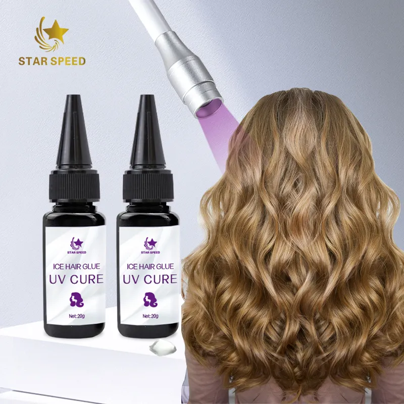 Professional Clear Liquid UV Adhesive Hair Bonding Glue Perfect Hold Hair Weaving Weft Uv Extensions UV Hair Bonding Glue