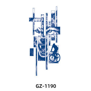 <span class=keywords><strong>Tatuajes</strong></span> Temporales de Papel Resistentes al Agua de Larga Duración (2 Semanas) para la Cara, Uso Familiar en el Hogar, Diseño de Dragón Kirin para Adultos, Hombres y Niños - Product Image 4