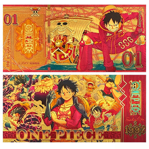 Carte PVC Aventure <span class=keywords><strong>Pirate</strong></span> avec feuille d'or 24K, Souvenir Anime, Collection <span class=keywords><strong>de</strong></span> billets <span class=keywords><strong>de</strong></span> banque étanches - Product Image 2