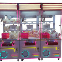 Funspace Machine à griffes pour peluches, machine à prix d'arcade à monnayeur, modèle OVNI à deux pattes, en métal et acrylique, 110/220V, résistant aux intempéries