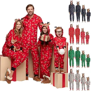 Famille Pyjamas Combinaison Body Costume Personnel Ensembles Assortis Pyjamas De Noël Renne Famille Pyjamas De Noël