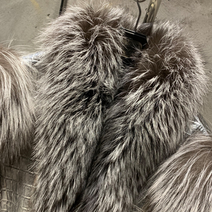 Укороченные кожаные куртки с мехом Осень Новый стиль Меховая куртка серебристые женские кожаные куртки - Product Image 2