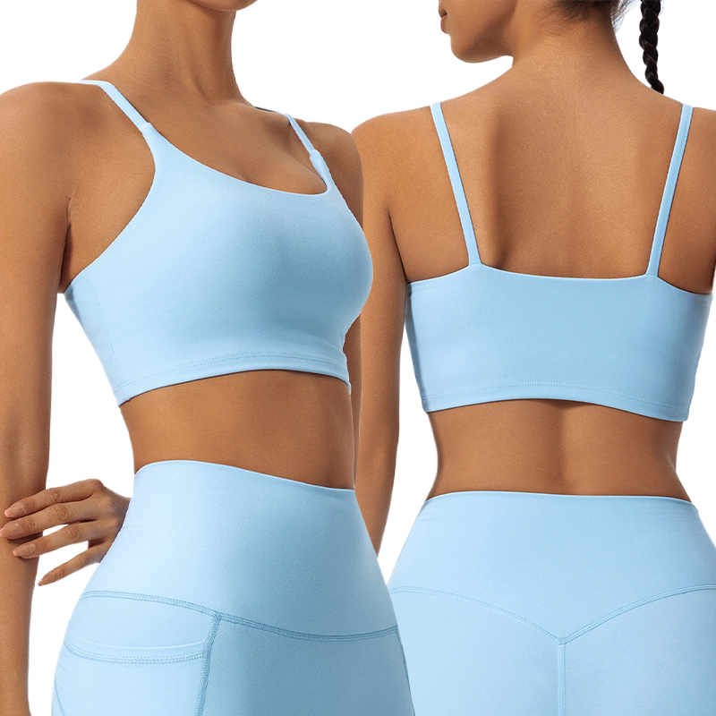 Custom Women Fitness Clothing Yoga Wear High Support Backless Cross Sports Bras Women Crop Tops Ladies Sports Bra