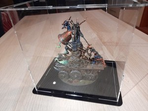 Soporte de vitrina acrílica, 2 estantes de escalera, protección transparente a prueba de polvo para coleccionables, figuritas en miniatura - Product Image 5