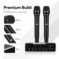 Système de microphone sans fil UHF professionnel X6 avec fonction de mise en sourdine automatique, micro portable pour performances de karaoké professionnelles