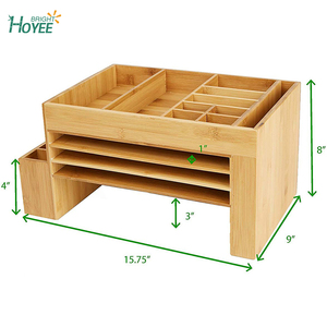 <span class=keywords><strong>Eco</strong></span> Friendly ไม้ไผ่ 16 ช่องแฟ้มโต๊ะ Organizer <span class=keywords><strong>Saver</strong></span> สำหรับสำนักงาน - Product Image 6