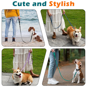 Laisse pour <span class=keywords><strong>chien</strong></span> imperméable, facile à nettoyer, robuste, 360° °   Laisse d'entraînement pour animaux de compagnie anti-emmêlement pivotante avec anneau en O en métal pour grands chiens - Product Image 6