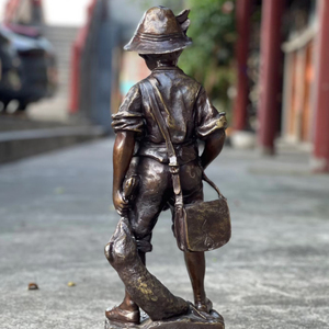 Tùy Chỉnh Lớn Truyền Thống Bronze Tượng Hat Crossbody Túi Thiết Kế Ngoài Trời Đường Phố Nhà Thờ Đền Vườn Điêu Khắc Đồng Thanh Thủ Công - Product Image 3