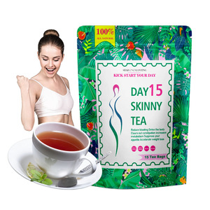 Tè naturale con etichetta privata per promuovere la salute intestinale 14 giorni di tè Detox dimagrante veloce per tagliare il grasso - Product Image 1