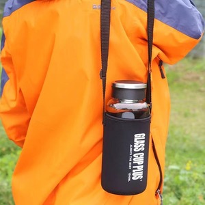 600ml/1000ml Glass Travel <b>Mug</b> Leak Proof Portable <b>Reusable</b> with Sleeve - Product Image 6