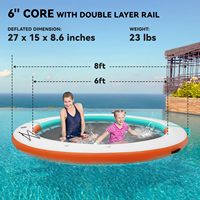 Flotteurs de lac en maille d'été de haute qualité, flotteur de piscine rond épais de 8 pieds, hamac aquatique gonflable pour fête sur la rivière ou à la plage
