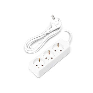 Prolunga elettrica a 3 prese senza interruttore, 1,5 m, 3G, 1,0 mm, bianca - ideale per la connessione di più dispositivi elettrici. - Product Image 3
