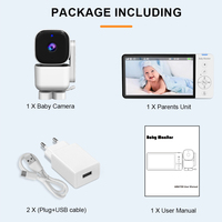 Anicebb Toptan 5 inç 1080p WiFi 2.4G Çift Modlu Video Bebek Monitörü Kamera İki Yönlü Ses Gece Görüşü Müzik Çalar Ninniler