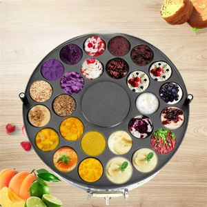 Máquina multifuncional para hacer hamburguesas de huevo y pasteles de frijol rojo, con molde antiadherente de aluminio y rueda para hacer tartas, ideal para carritos de comida móviles. - Product Image 3
